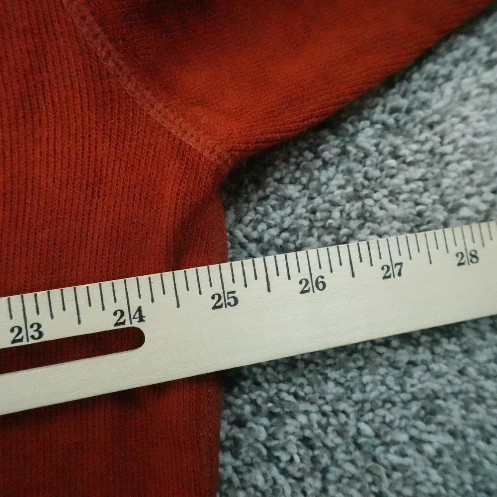 Tommy Bahama Sweater Mens XL Orange 1/4 Zip Mock Neck Knit Pullover Sweatshirt